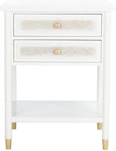 Safavieh Home Collection Ahab ACC6606B - Mesa decorativa con 2 cajones y 1 estante (totalmente montada)