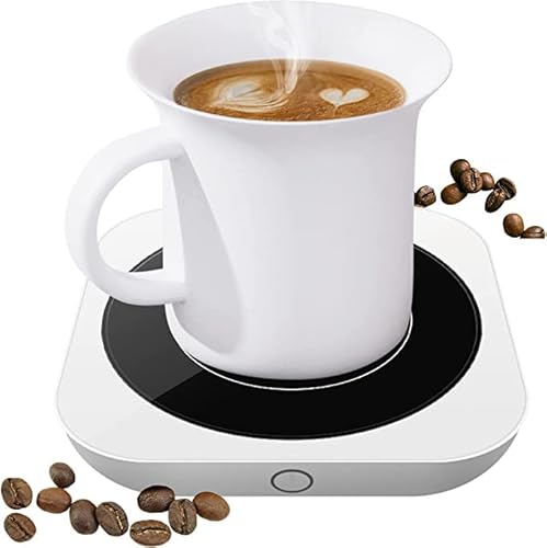 Coffee Mug Warmer for Desk & Coffee Warmer(Up to 176°F/80℃), Electric Beverage Warmer with Three Temperatures Setting, Cup Warmer Plate for Cocoa, Tea, Water, Milk, Christmas gift (not including cup)