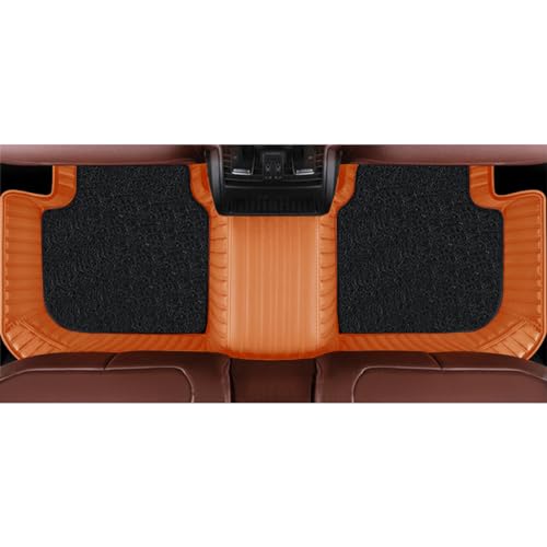 Image of Antiskid Premium 9D Car Mat Full Set for Vinfast VF 7 2026 | Luxury Leather Dual-Stitch Full Set 9D Car Floor Mat || 100% Waterproof ||Color: Tan Tan