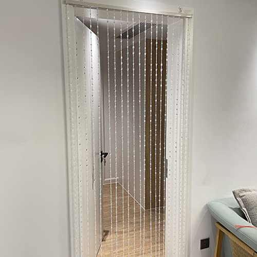 Beaded Curtains For Doorways Indoor Screen Partition Living Room Bedroom 20 Strands Beads Curtain Bathroom Doorway Crystal Cut Home Decorations #TOP2