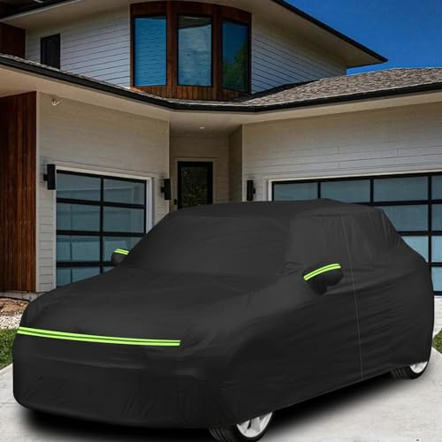 Image of Waterproof Car Covers Replace for 1999-2015 Nissan Xterra, 6 Layers All Weather Custom-fit Car Cover with Zipper Door & Windproof Strap for Snow Rain Dust Hail Protection
