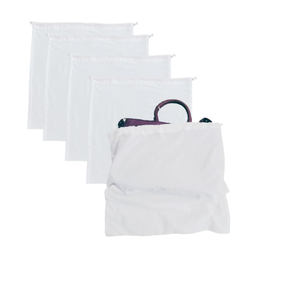 Dcluttr dust bags for handbags | Pack of 5 Odour resistant cotton handbag covers for storage | Dust cover storage bags for Handbags, Purses, Shoe Boots | Travel Storage Pouch with drawstring closure (B0CM1HDS3M) Amazon Price History, Amazon Price Tracker