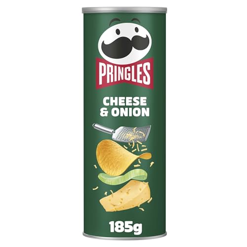 Pringles Cheese & Onion | Aperitivo salado Sabor Queso y Cebolla | Tubo | 185g