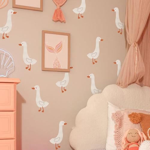 Vinilos decorativos de vinilo para pared en forma de gansos adorables miniatura 5