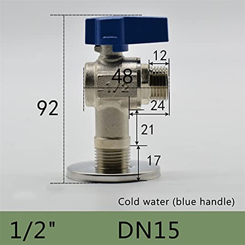 Válvula de bola para calentador de agua DN15 de cobre con rosca macho de 1/2 5