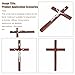 Goktvai Christian Wooden Wall Cross, Catholic Wall Crucifix with Back Hanging Position for Homes Offices Living Rooms Bedrooms Desktop & Doorways Decorations