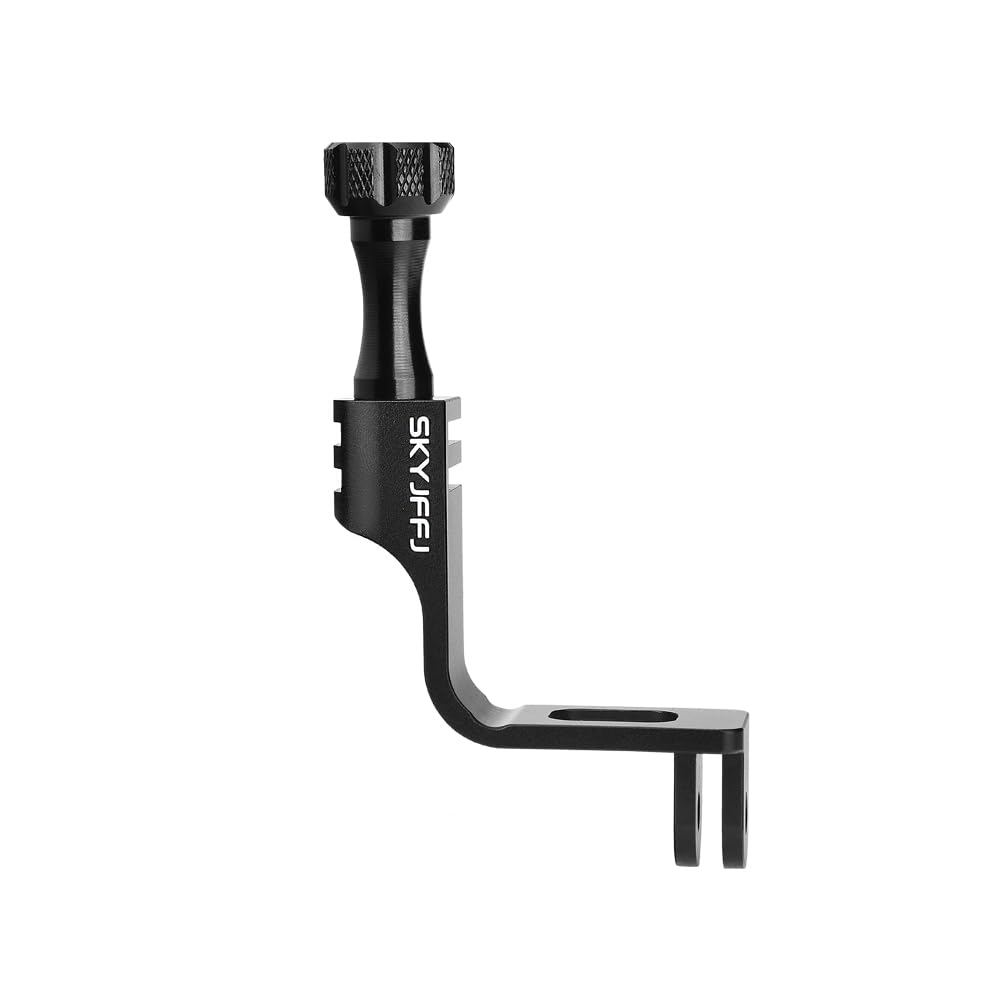 SKYJFFJ 90 Degree Aluminum Vertical Mount Bracket Adapter for GoPro Hero 13 12 11 10 9 Action Camera Black (Plum Blossom)