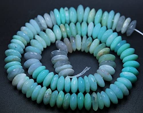 Perles en opale bleue du Pérou de 16 pouces, créez vos bijoux d'été bohèmes et élégants