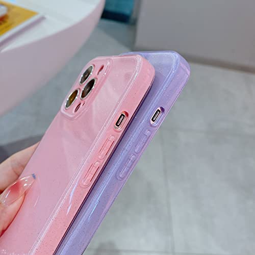 Coque paillettes iPhone 13 silicone antichoc rose néon ultra robuste - 3