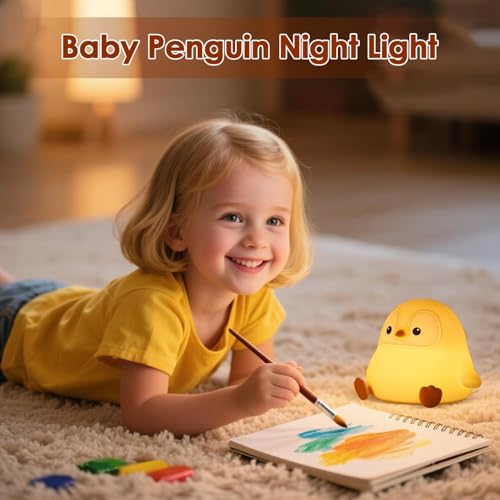 Veilleuse bébé pingouin tactile le cadeau de naissance idéal pour chambre d'enfant - 4