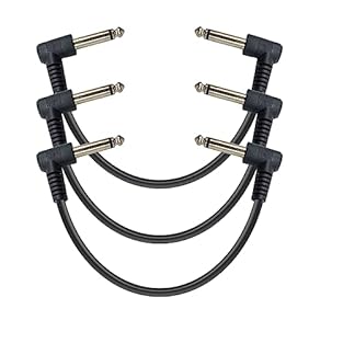 This item is Guitar Patch Cable with Right Angle 1/4inch 6.35mm Plugs, It is suitable for Electric guitar/bass, keyboard, electronic drum, mixer, amplifier, etc. Right Angle 1/4-inch plugs are perfect for pedalboard,Ultra-pure oxygen-free copper core...