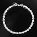 Couples Bracelets,Couple Fashion Twist Rope Silver Plated Bracelet Party Jewelry Engagement Gift