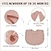 duludulu 6 Pack Muslin Baby Bibs for Baby Girls, Muslin Bibs Drool Bandana Bibs (Sweet Pink)