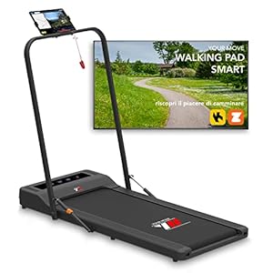 YM Elektrische loopband & walking pad (2 in 1) zwart, ruimtebesparend, met houderstrip en tabletaansluiting, geïntegreerde bluetooth-luidspreker, bioscoop en ZWIFT, afstandsbediening voor het horloge, 6 programma’s