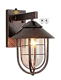 VOCLDFA Dusk to Dawn Sensor Outdoor Wall Lantern Nautical Style Outdoor Lighting fixtures Wall Mount