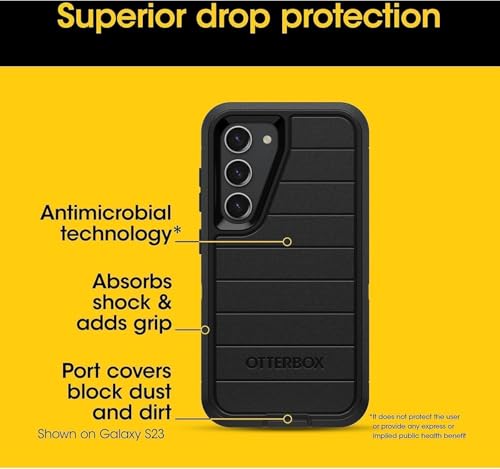 Image of OtterBox Samsung Galaxy S25+ (Only) - Defender Series Case - Black - Case Only - Screenless - Rugged & Durable - with Port Protection - Microbial Defense Protection - Non-Retail Packaging