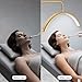 AURELLE Half Moon Lash Light - Adjustable LED Floor Lash Lamp with 4X Magnifier & Phone Holder for Eyelash Extensions,Nail Art,Tattoo,Skincare,Salon SPA-Dimmable Brightness,Rotating Head, Gold