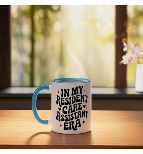 Taza cerámica In My Resident Care Assistant Era azul y blanca 11 oz miniatura 3