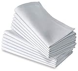 Bella Kline Deluxe BULK Cloth White Dinner Napkins, 24pk