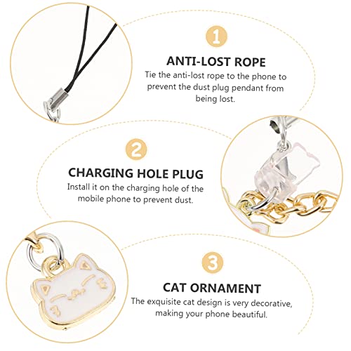 Generic 3 Pçs Plugue De Poeira Pingente Acessórios Bling Para Carro Baterias C Recarregáveis ​​Para