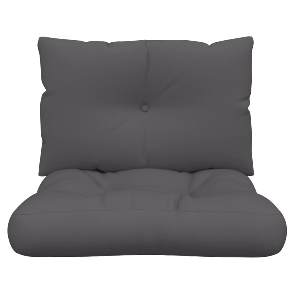 Palettenkissen 2er Set Anthrazit Polyester Outdoor Sitzkissen Wasserfest