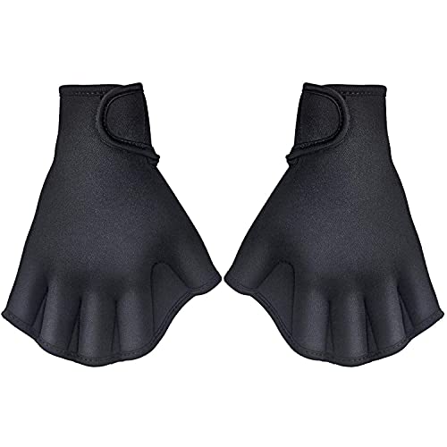 Helprise Aquatic Gloves Webbed Swim Gloves Well Stitching Swim Gloves for Men Women Adult Children Training