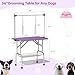 Lyromix Dog Grooming Table, Adjustable Large Pet Drying Desktop, Foldable Bathing Desk with Arms, Noose, Mesh Tray, Maximum Capacity Up to 330Lb