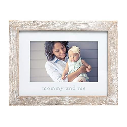 Pearhead Mommy and Me Rustic Keepsake Picture Frame, New Mom and Expecting Mom Accessory, Gender-Neutral Nursery Décor, Distressed Photo Frame, 1 Count (Pack of 1)
