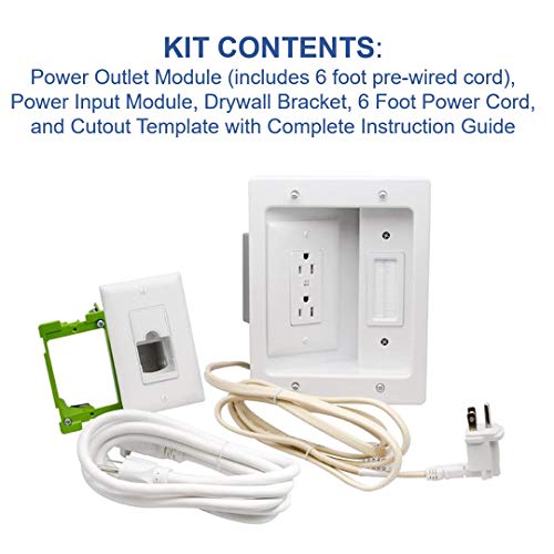 C2G/ Cables To Go 16314 Wiremold In-Wall Tv Power Kit #TOP2