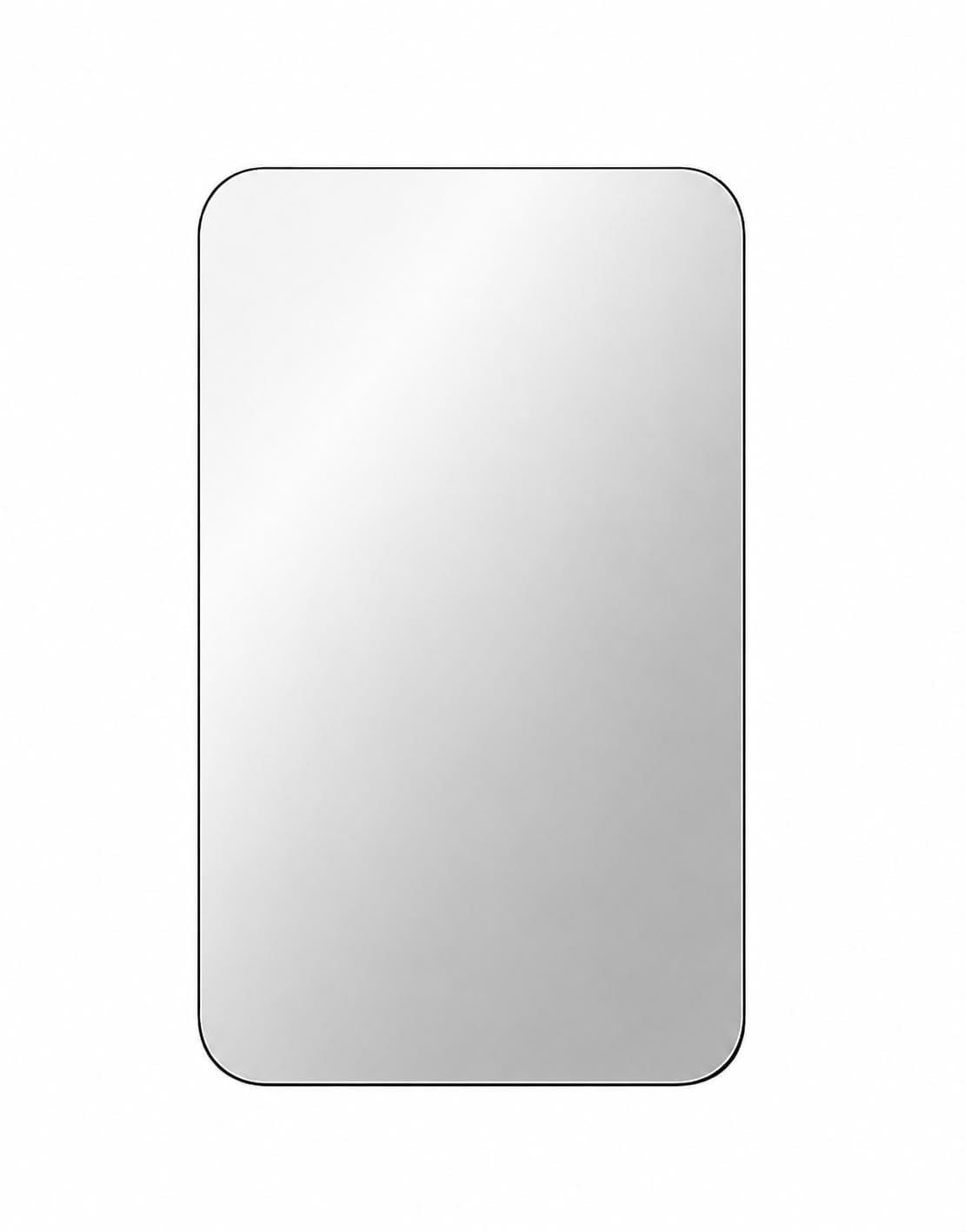 Self Adhesive Wall Mirror Shatterproof Acrylic Rectangular | Crystal Clear Reflection, Waterproof & Rustproof, No Drilling Required, Bathroom & Bedroom Use, Modern Rounded Corners-image-1