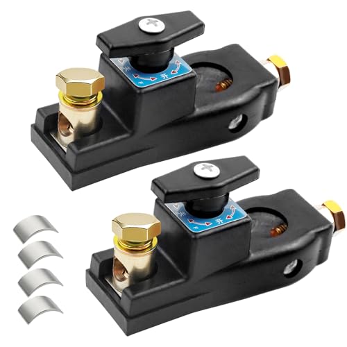 GD HUA 2 PCS Battery Disconnect Switch, 12V-24V Pure Copper Disconnect Switches, Universals Battery Terminal Car Battery Kill Switch, Battery Power Cut Master Switch for Auto Boat