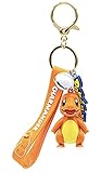 Kiaka Pokemon keychain Kanto Starters Keyring Pendant(Charmander),Large