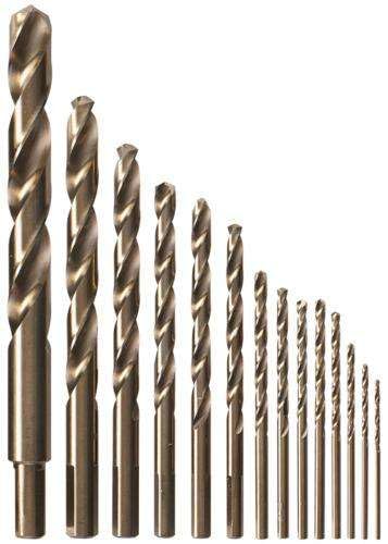 JTSQ- Juego de brocas de metal cobalto de 14 piezas, juego de brocas, broca manual, mini kits de herramientas de taladro