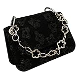 Fictory Summer Mini Chain Bag - Trendy Shoulder Bag for Women, Coin Purse & Earphone Organizer, Black, Free Size, Lightweight & Versatile
