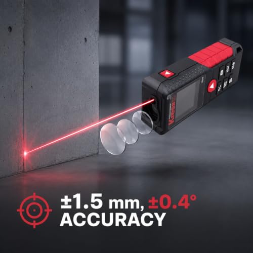 Image of Kress KI202 100M Cordless Laser Distance Measurer | ±1.5mm Accuracy | IP54 Waterproof | 1s Fast Measurement | LCD Reverse Display | 20 Memory Sets | Soft Grip Design | Includes Charger & Case