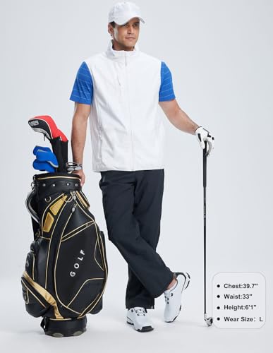 Men's Softshell Vest Fleece-Lined Windproof Sleeveless Jacket for Travel Hiking Fishing Running Golf4