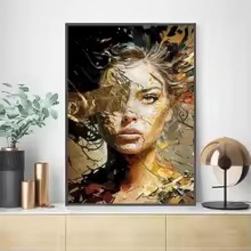 Impression toile portrait graffiti feuille d'or art moderne - 3