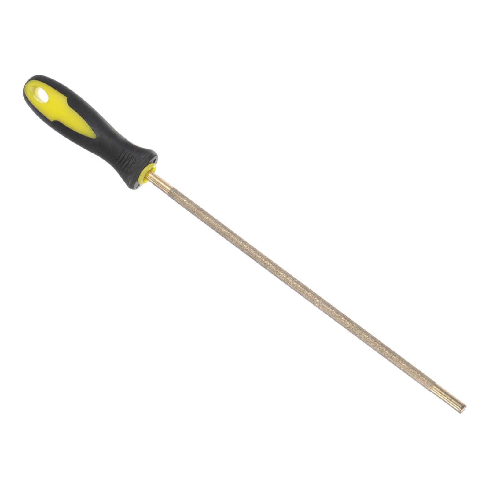 CoCud Diamond Chainsaw File, 7/32"(5.5mm) 80 Grits, Titanium Plating Round Sharpener Files with Non-Slip Handle
