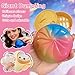 Squishy Dumpling Toy, Simulation Decompression Reusable Stress Relief Ball Glitter Prank Toy, Gift Easter Basket Stuffers Decoration, Squeeze Slow Rebound Novelty Gag Toy Steamed Bun (Red)