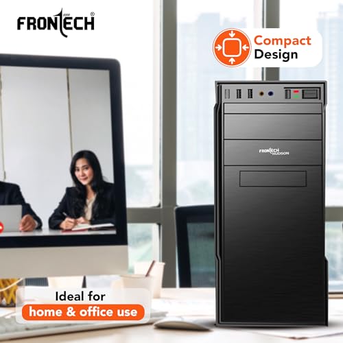 FRONTECH Hudson Premium Silver Series Cabinet/Computer Case with HD Audio | ATX/Mini ATX Compatible | Installed 2x80 mm Fan, 1xUSB 3.0, 2xUSB 1.1 |... - Image 3