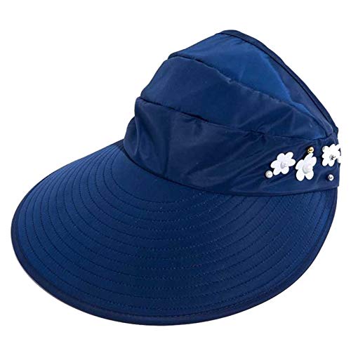 LLS Summer Sun Sombrero de Las Mujeres, protección UV, la Playa del Verano del Sombrero, de ala Ancha Sombrero for el Sol, protección Solar - Sombrero de Sol al Aire Libre (Color : B)