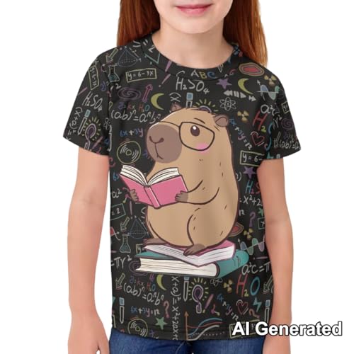 Image of Xhuibop Kids T Shirts for Boys Size 3-16 Girls Short Sleeve Sportswear Active Tops