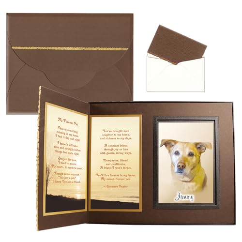 Expressly Yours! Photo Expressions Pet Memorial Gifts for Dogs,My Forever Pet Dog Memorial Picture Frame Keepsake, Gift-Boxed with Message Card, Brown with Foil Accents