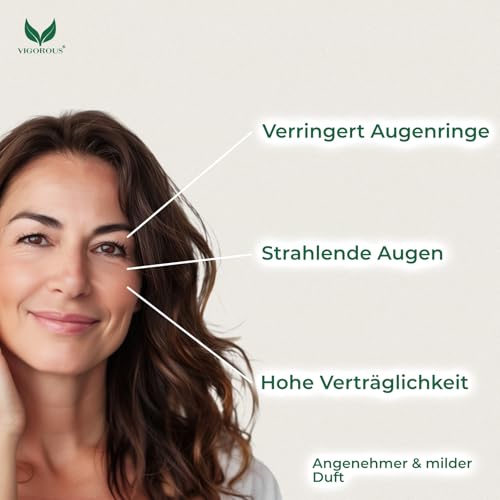 Vigorous® Jasmin salbe Augen 100ml -Mit BIO-Jasmin Augenringe entfernen - Augencreme gegen Schlupflider - aktiv Jasminsalbe- augencreme gegen Tränensäcke & Schwellungen - Creme Damen & Herren