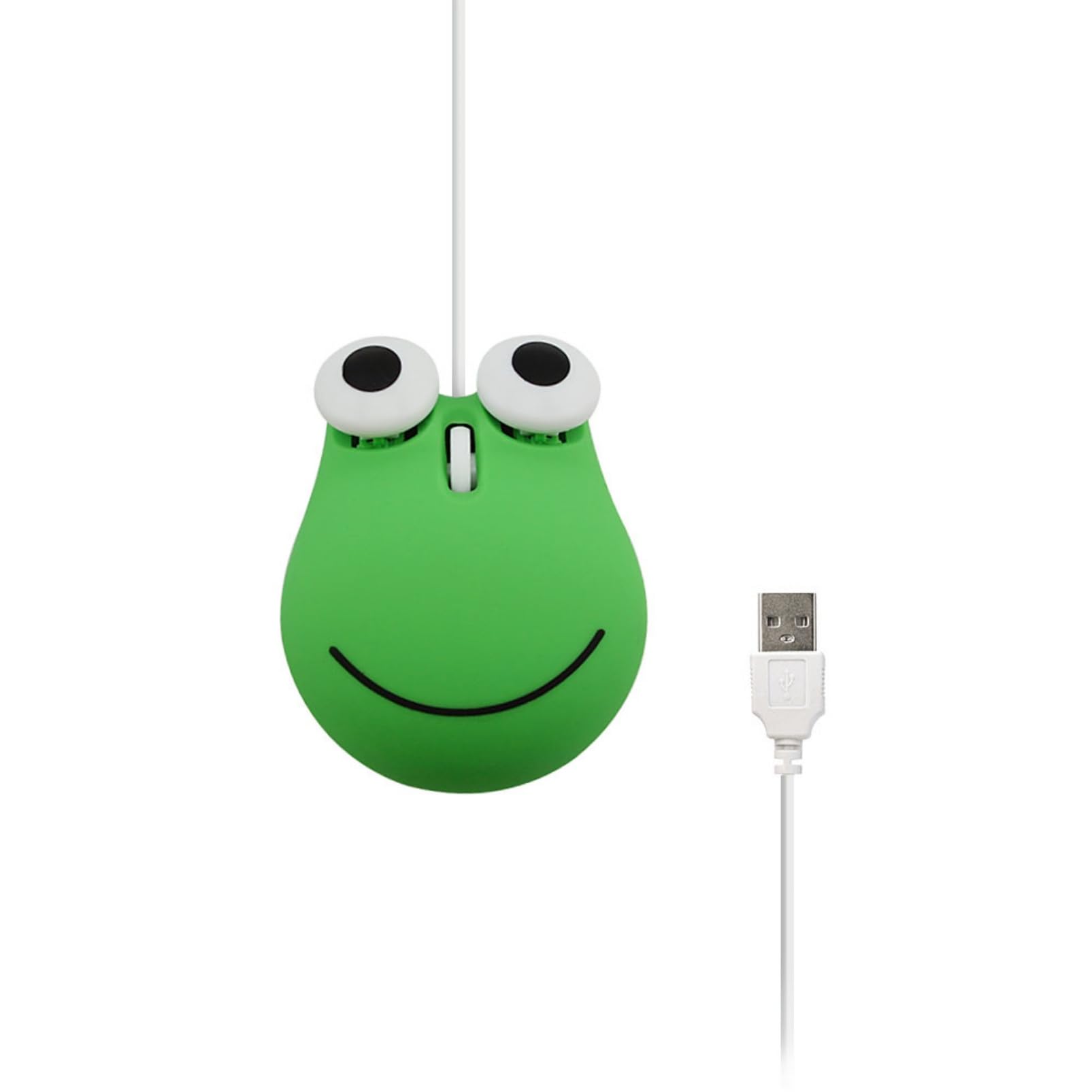 Thanice Cartoon Mouse,Wired Frog Shape Mouse Cartoon Animal Cord Mice for Laptop Computer Kids Gift(Green)-image-13