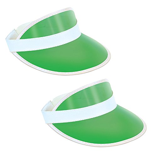 Clear Green Plastic Dealer s Visor Party Accessory (1 count)