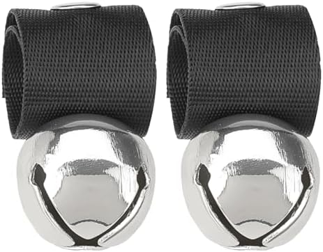 SCENEREAL Large Dog Collar Bell, 2 Pack Dog Bell for Collar, Noise Maker Extra Loud Anti-Theft Bell for Training, Hiking, Walking, Hunting, Pet Tracker, Save Birds & Wildlife, Silver x 2, L