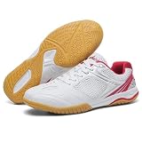 Scarpe da Badminton Donna, Scarpe da Pallavolo Indoor Antiscivolo, Scarpe da Sala Leggere Traspiranti Ammortizzate, Modello Unisex per Badminton Pallavolo Squash Tennis Tavolo