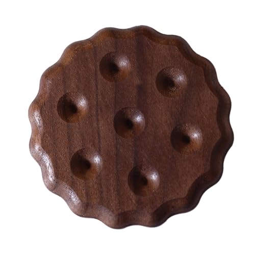 木製コースター - かわいいビスケット型のドリンクカップコースター | クリエイティブなコーヒー/紅茶/ホットドリンクテーブルマット | ビスケット型のドリンクカップコースター テーブル/キッチン/ホームカウンター用