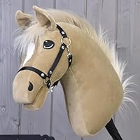 LarDen Hobby Horse – HANDMADE Realistic Horse on a Stick for Kids Horse Toys for Girls & Boys, Hobby Horses with Black Halter & Accessories, Hobby Horsing